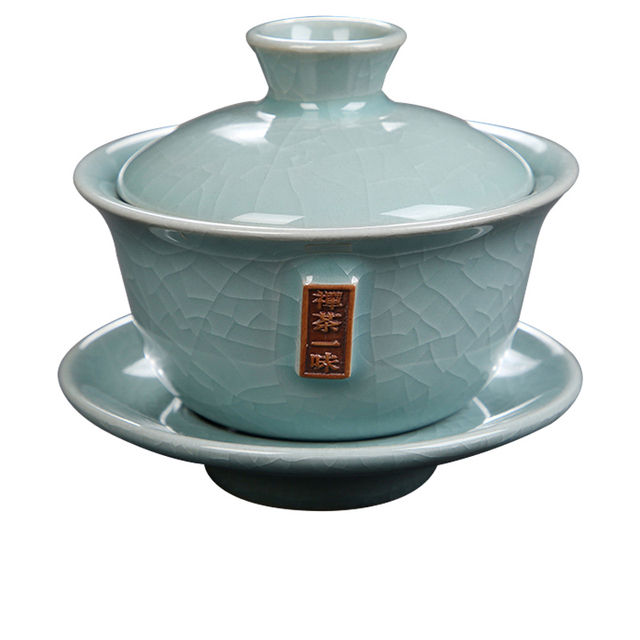 Czarka do herbaty Chiński styl pałacowy Gaiwan z pęknięciami, ceramiczne naczynie na herbatę - Wianko - 14