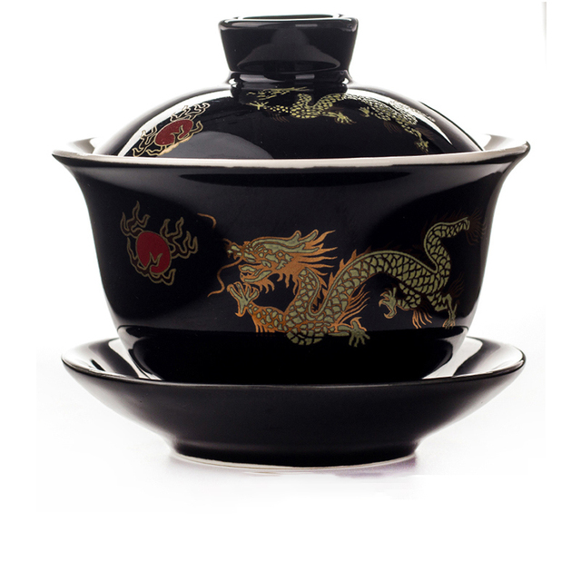 Czarka do herbaty Chiński styl pałacowy Gaiwan z pęknięciami, ceramiczne naczynie na herbatę - Wianko - 10