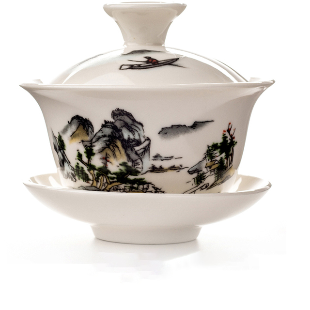 Czarka do herbaty Chiński styl pałacowy Gaiwan z pęknięciami, ceramiczne naczynie na herbatę - Wianko - 6