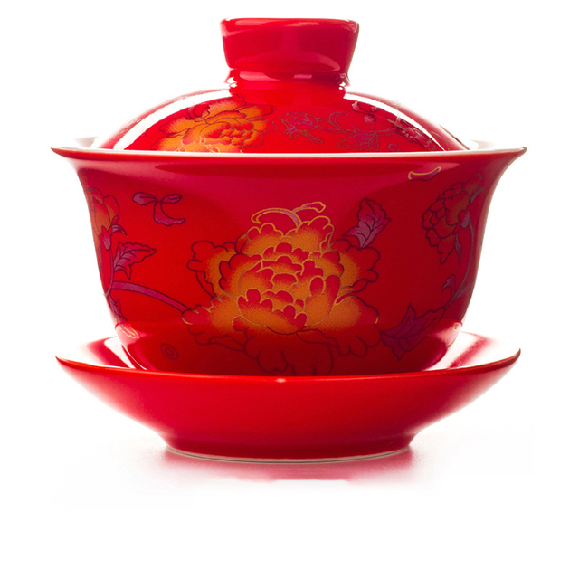Czarka do herbaty Chiński styl pałacowy Gaiwan z pęknięciami, ceramiczne naczynie na herbatę - Wianko - 13