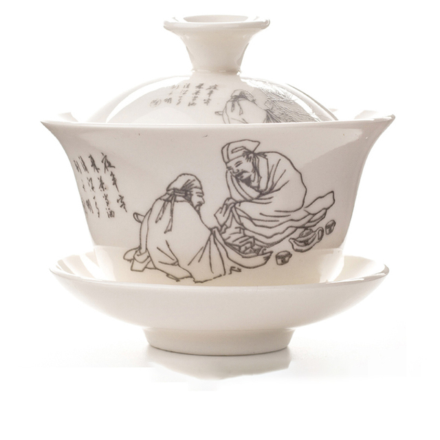 Czarka do herbaty Chiński styl pałacowy Gaiwan z pęknięciami, ceramiczne naczynie na herbatę - Wianko - 8