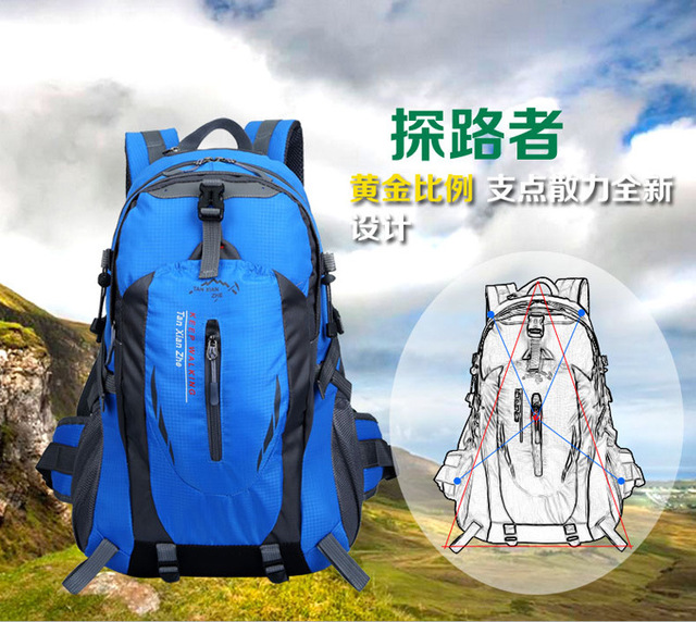 Campingowy plecak wodoodporny trekkingowy 40L dla mężczyzn i kobiet - Wianko - 10