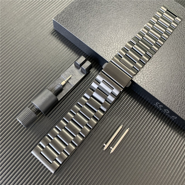 Pasek stalowy ze stali nierdzewnej do zegarka Huami Amazfit Bip, kompatybilny z Amazfit Lite/S/U, szerokość 20/22mm - Wianko - 3