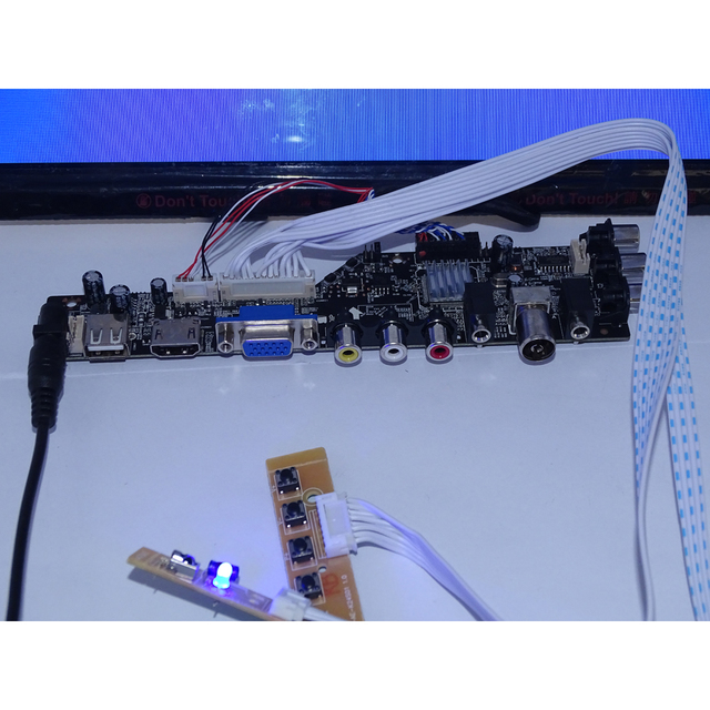 Płyta kontrolera cyfrowego LED USB HDMI dla panelu 1366X768 VGA AV TV DVB-T DVB-T2 z zdalnym sterowaniem, kompatybilna z LP101WHZ - Wianko - 4