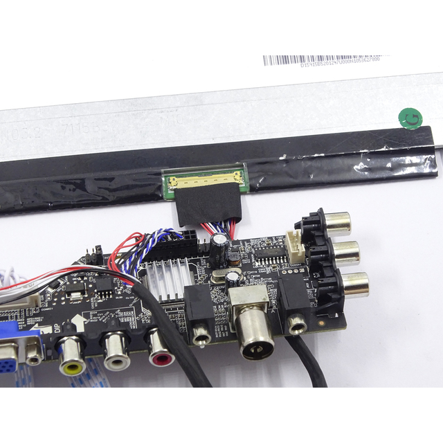Płyta kontrolera cyfrowego LED USB HDMI dla panelu 1366X768 VGA AV TV DVB-T DVB-T2 z zdalnym sterowaniem, kompatybilna z LP101WHZ - Wianko - 3