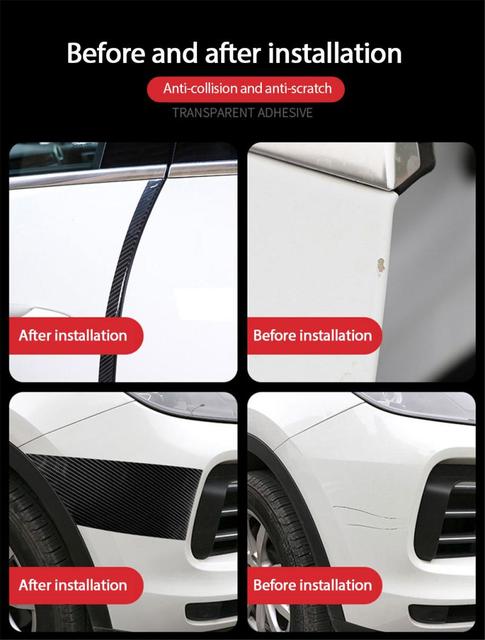 Samoprzylepna taśma ochronna do progu drzwi samochodowych - dekoracyjna i odporne na zadrapania, z włóknem węglowym - Wianko - 10