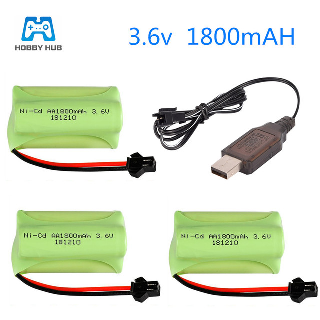 NI-CD 3.6V 1800mAh AA baterie (2/3/4 sztuki) do zabawek RC oświetlenia elektrycznego - Wianko - 2