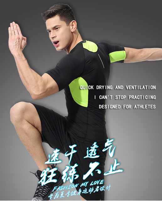 Męska koszulka sportowa do biegania wiosna/jesień. Kompresja, elastyczne dopasowanie, powietrzna siłownia - Wianko - 10