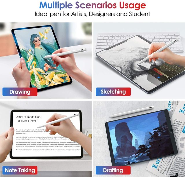 Aktywny rysik dla iPad odrzucający dłoń - Apple Touch Pencil 2, kompatybilny z iPadami: Pro 11, Pro 12.9 (2021, 2020, 2019, 2018), oraz Air 4 - Wianko - 17