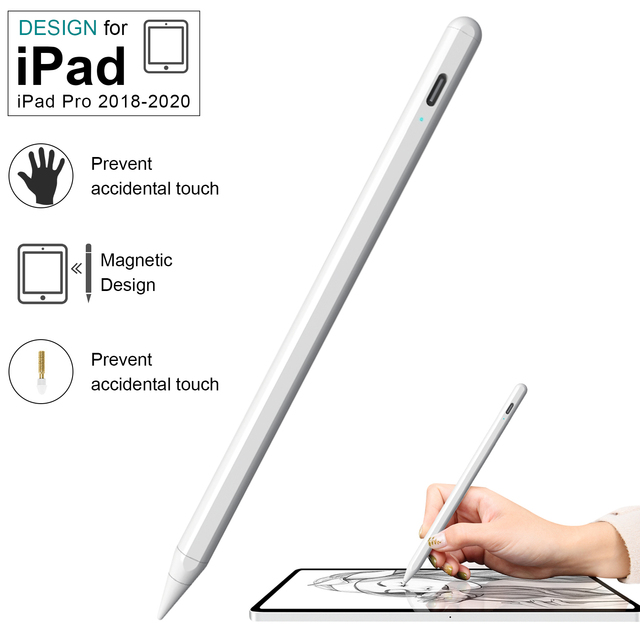 Aktywny rysik dla iPad odrzucający dłoń - Apple Touch Pencil 2, kompatybilny z iPadami: Pro 11, Pro 12.9 (2021, 2020, 2019, 2018), oraz Air 4 - Wianko - 1