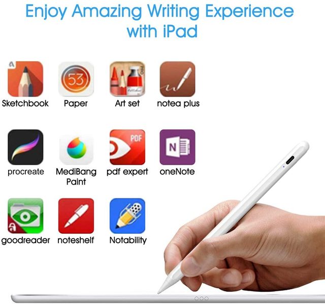 Aktywny rysik dla iPad odrzucający dłoń - Apple Touch Pencil 2, kompatybilny z iPadami: Pro 11, Pro 12.9 (2021, 2020, 2019, 2018), oraz Air 4 - Wianko - 7