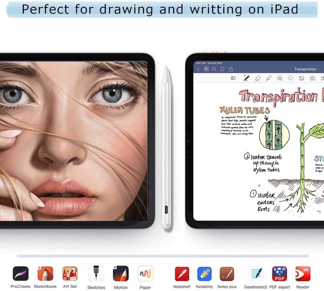 Aktywny rysik dla iPad odrzucający dłoń - Apple Touch Pencil 2, kompatybilny z iPadami: Pro 11, Pro 12.9 (2021, 2020, 2019, 2018), oraz Air 4 - Wianko - 10