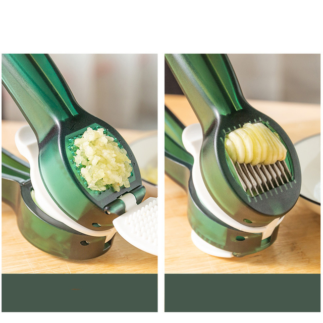 Prasa do czosnku ręczna z narzędziami do krojenia imbiru, idealna do gotowania i przygotowywania warzyw - Przyrządy do garnirowania - Wianko - 5