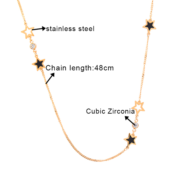 Naszyjnik SINLEERY ze stali nierdzewnej - klasyczny choker z wydrążonym motywem gwiazdy, moda biżuteria 2021 New Arrival XL285 SSK - Wianko - 9