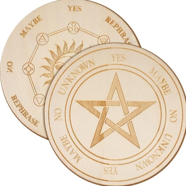 Dekoracyjna drewniana tablica wahadłowa z księżycowym motywem gwiazdy dla wróżbiarzy i miłośników metafizyki - Wianko - 10