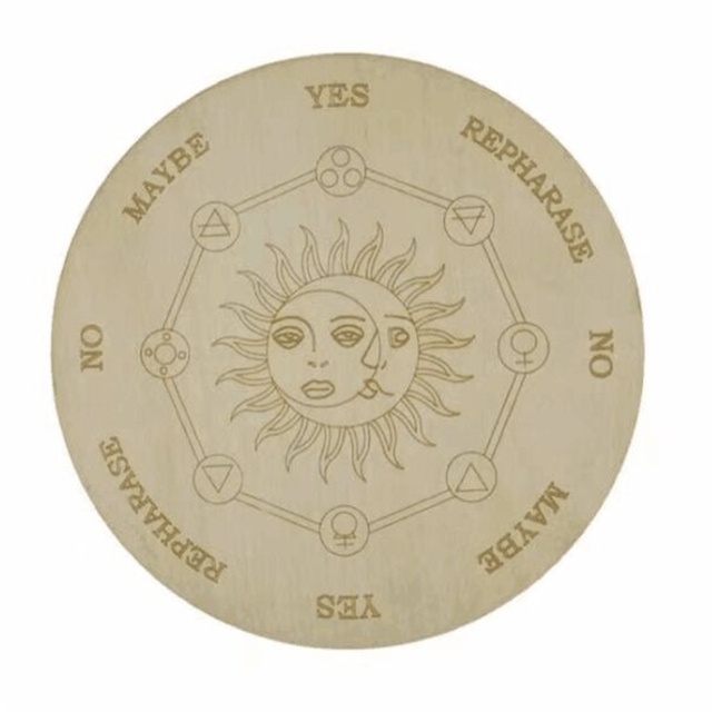 Dekoracyjna drewniana tablica wahadłowa z księżycowym motywem gwiazdy dla wróżbiarzy i miłośników metafizyki - Wianko - 8