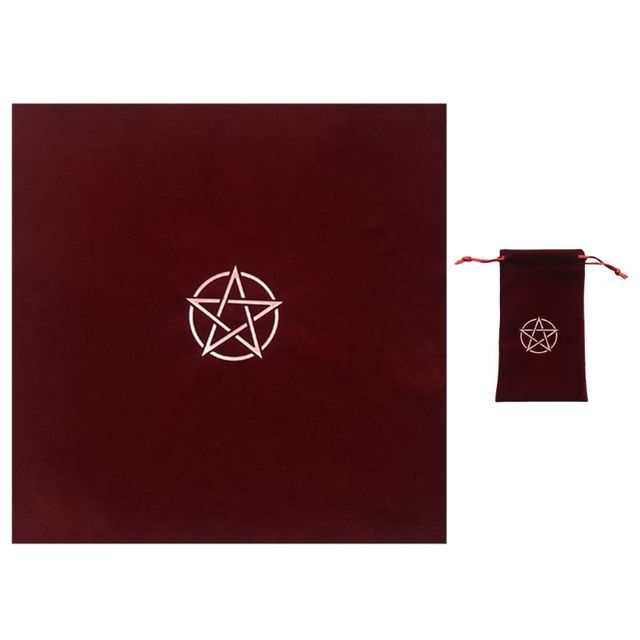 Obrus z torbą aksamitne ołtarze Tarots Pentagram - Wianko - 11