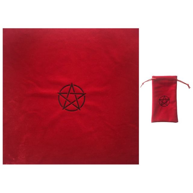Obrus z torbą aksamitne ołtarze Tarots Pentagram - Wianko - 12
