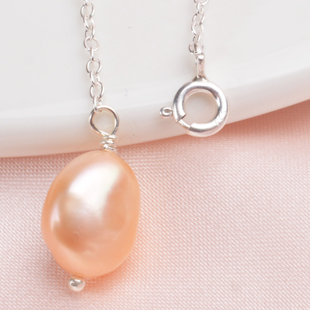ASHIQI Natural Baroque Pearl - oryginalna bransoletka z srebra 925 dla kobiet, biżuteria z prawdziwymi słodkowodnymi perłami o średnicy 8-9mm - Wianko - 7