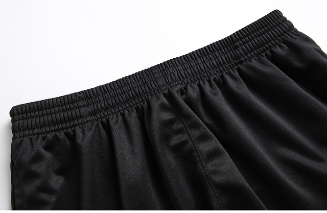 Męskie spodnie do biegania - oddychające, krótkie, czarne, 100% poliester - Wianko - 7