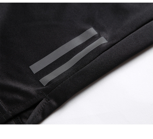 Męskie spodnie do biegania - oddychające, krótkie, czarne, 100% poliester - Wianko - 10