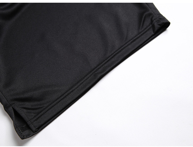 Męskie spodnie do biegania - oddychające, krótkie, czarne, 100% poliester - Wianko - 11