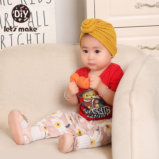 Solidna czapka dziecięca z dzianiny wafelkowej i szydełkowanym turbanem dla niemowląt - Wianko - 9