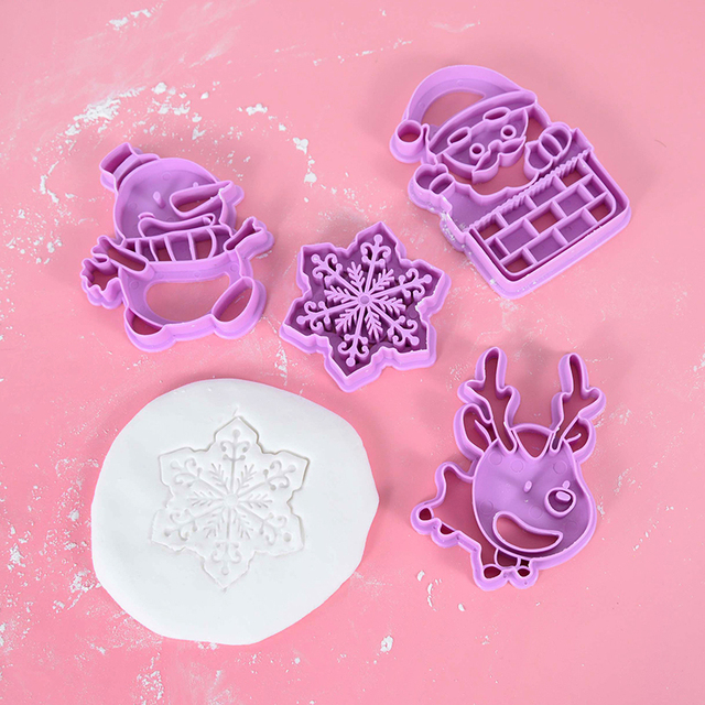 Forma do ciastek 3D Boże Narodzenie – Santa, Snowman, łańcuch, DIY - Wianko - 15
