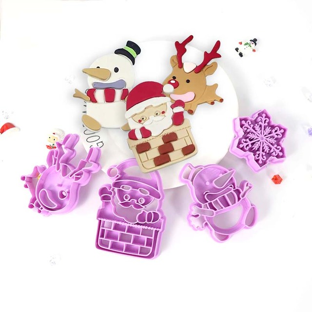 Forma do ciastek 3D Boże Narodzenie – Santa, Snowman, łańcuch, DIY - Wianko - 13