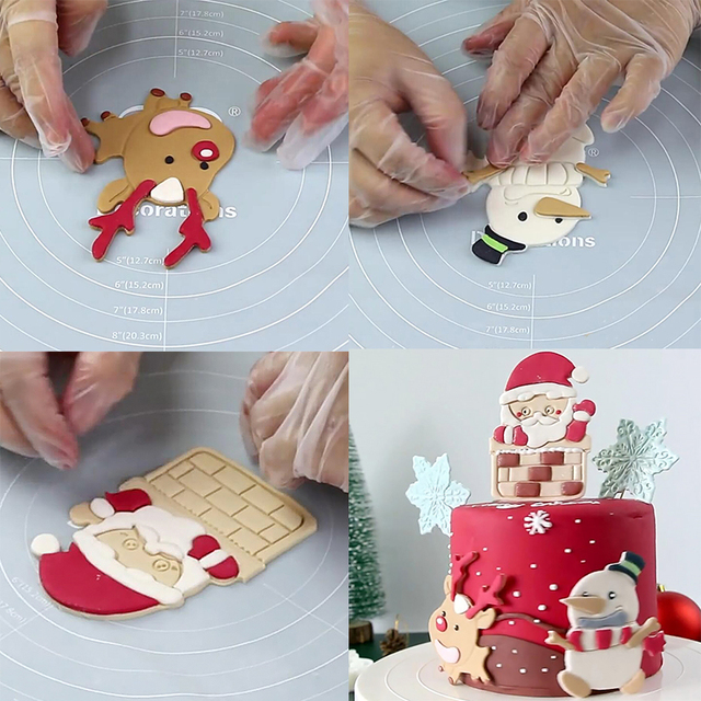 Forma do ciastek 3D Boże Narodzenie – Santa, Snowman, łańcuch, DIY - Wianko - 14