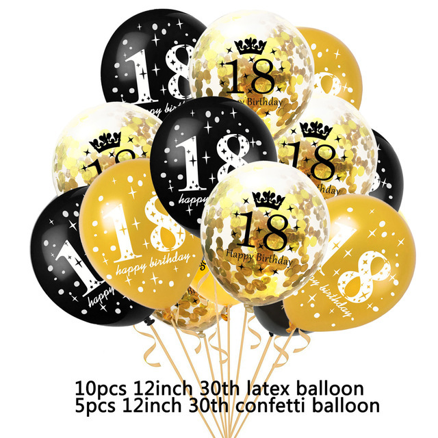 Zestaw 21 sztuk szczęśliwych balonów na przyjęcie urodzinowe dla dorosłych - Wianko - 5
