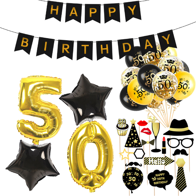 Zestaw 21 sztuk szczęśliwych balonów na przyjęcie urodzinowe dla dorosłych - Wianko - 2