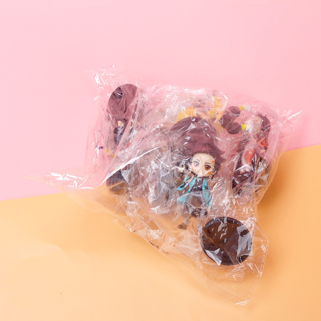 Figurki akcji Demon Slayer Kimetsu nie Yaiba Nezuko Zenitsu Tanjirou Giyuu Inosuke - zestaw 6 sztuk - Wianko - 8