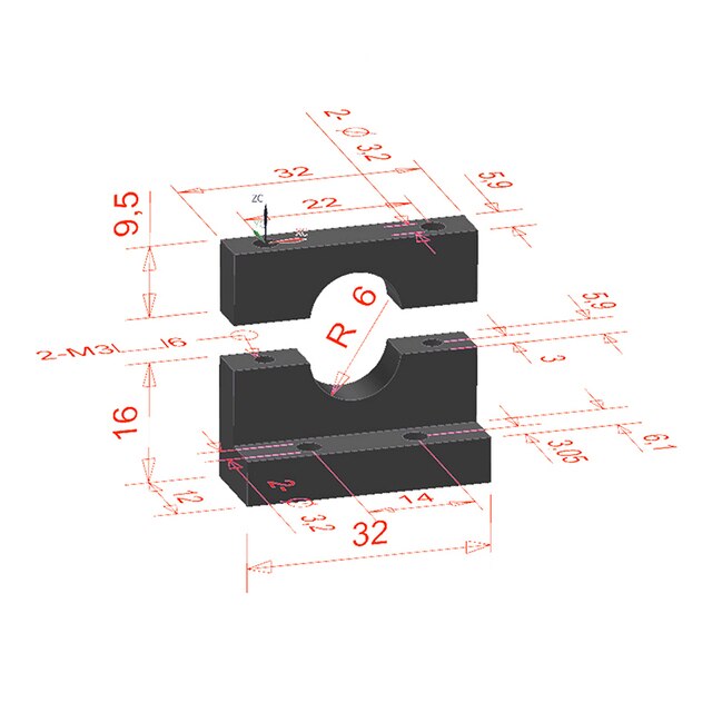 Części drukarki 3D E3D V6 - rura grzewcza, wulkan dysza, blok aluminiowy - serii Ender3/CR10 - Wianko - 2