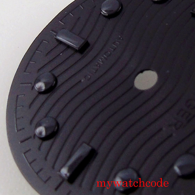 Czarne sterylne tarcza do zegarka wysokiej jakości 31mm z ruchem NH35 MIYOTA 8215 821A - Wianko - 4