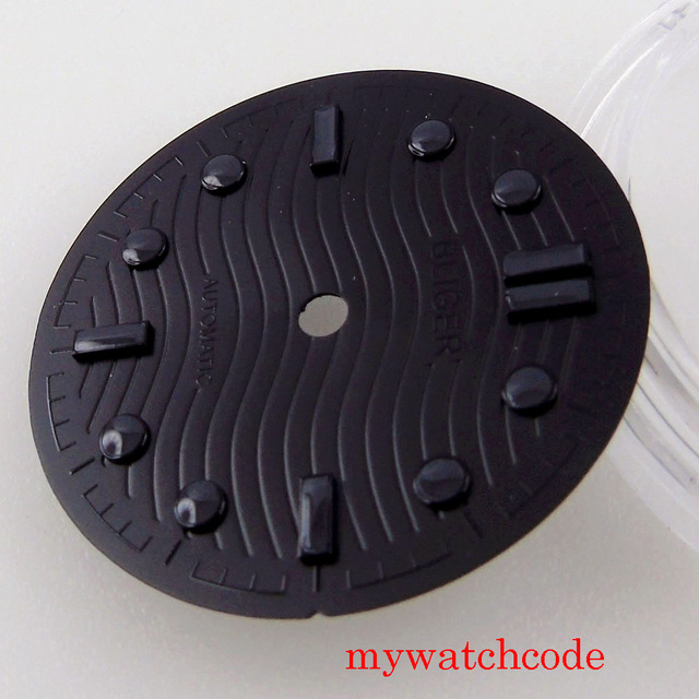 Czarne sterylne tarcza do zegarka wysokiej jakości 31mm z ruchem NH35 MIYOTA 8215 821A - Wianko - 3