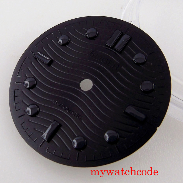 Czarne sterylne tarcza do zegarka wysokiej jakości 31mm z ruchem NH35 MIYOTA 8215 821A - Wianko - 2