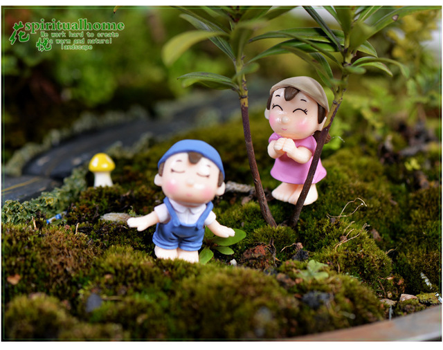 Dekoracja zewnętrzna mikro dla krajobrazu - 2 sztuki roślin doniczkowych, miniaturowy ogród - Wianko - 7