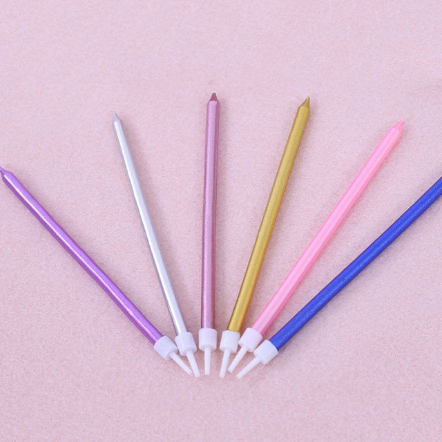 6 sztuk Multicolor bezpiecznych ołówków świec w uchwytach - Dekoracje Celebrity dla dzieci, tortów, wesel, Cupcake Decor - Wianko - 3