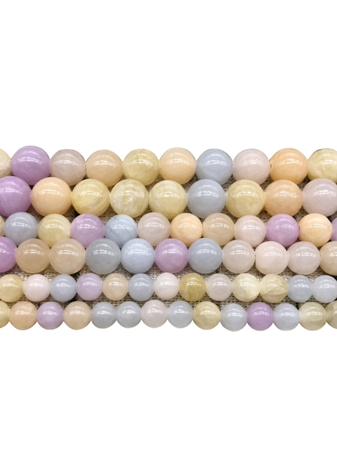 Naturalny jasno kolorowy kamień Jades - 6 8 10MM - okrągłe luźne koraliki do tworzenia biżuterii - 15 cali - hurtownia - Wianko - 6
