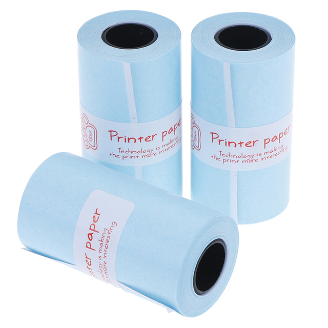 3 rolki naklejek papierowych do drukarki fotograficznej na papierze termicznym 57mm x 30mm - Wianko - 3
