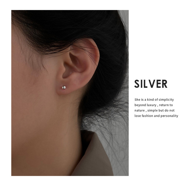 Kolczyki sztyfty LIVVY srebrne geometria Japonia-Korea kobiecy urok modna biżuteria osobowość prezent - Wianko - 15