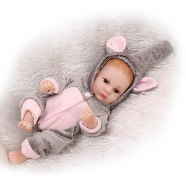 Miękka lalka Reborn z pełnym winylowym ciałem i silikonowymi detalami; 26cm; realistyczny noworodek; prezent gwiazdkowy dla dzieci - Wianko - 1