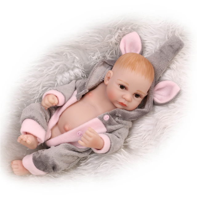 Miękka lalka Reborn z pełnym winylowym ciałem i silikonowymi detalami; 26cm; realistyczny noworodek; prezent gwiazdkowy dla dzieci - Wianko - 4