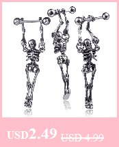 Kolczyki typu sztyft Punk vintage gold ze stali nierdzewnej z cyrkonią stadniny, dla kobiet i mężczyzn, styl gotycki, biżuteria piercingowa - Wianko - 9