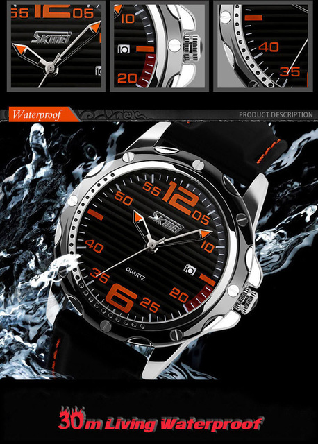 Zegarek męski z kalendarzem i zwykłym wyglądem, wodoodporny do 30M, idealny do biznesu i sportu - Wianko - 2