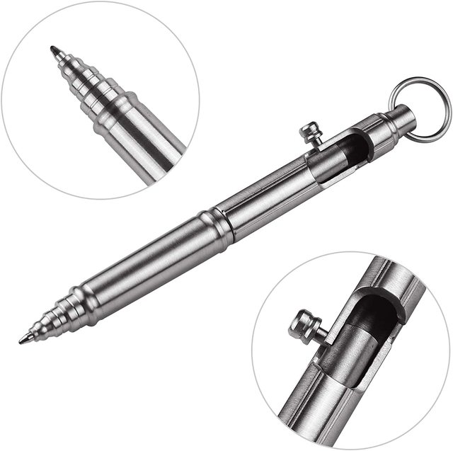 SMOOTHERPRO Heavy Duty śruba ze stali nierdzewnej Action Pen dla drżenia i artretycznych rąk - wzór wojskowy (SS258) - Wianko - 3