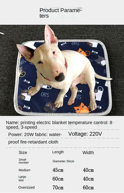 Koc elektryczny dla zwierząt domowych z poduszką, wodoodporny i o stałej temperaturze - Wianko - 7