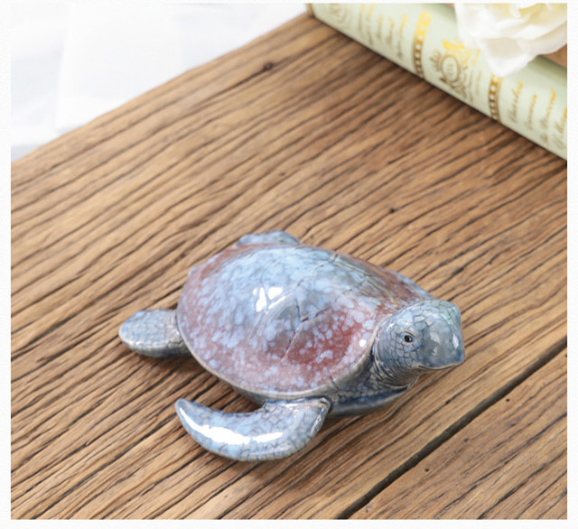 Dekoracja wnętrza Ocean - figurka żółwia miejscowości, idealna do biura, klubu czy hotelu - Wianko - 4