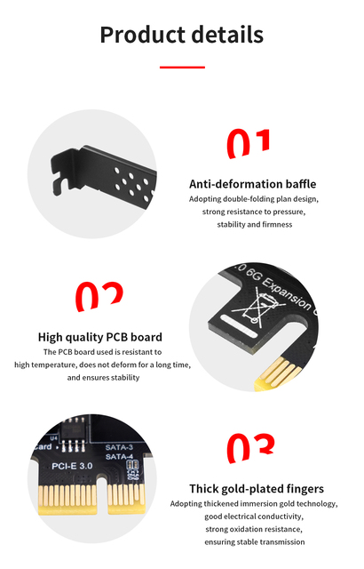 Karta rozszerzeń PCI-E do SATA3.0, kontroler 6 portów SATA III, obsługa HDD i SSD - Wianko - 10